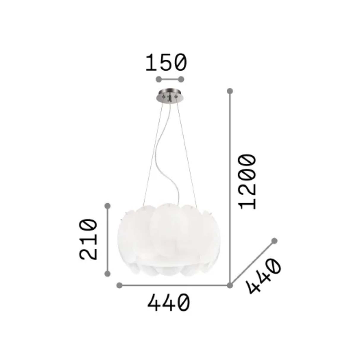 Ovalino SP5 Pendelleuchte, Ø: 44 cm Ovalino SP5 Pendelleuchte, Ø: 44 cm