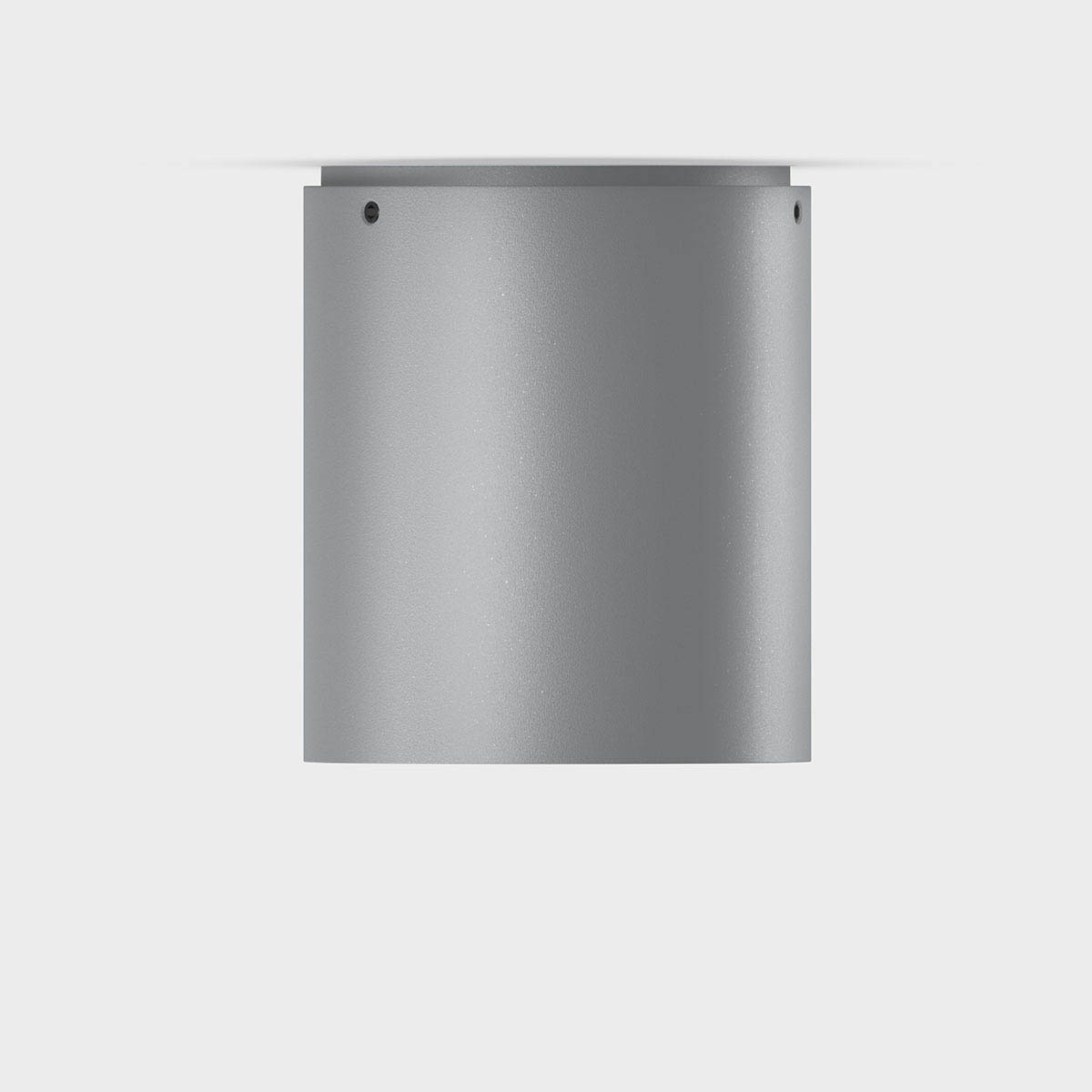 IP44-upR-außen-deckenleuchte-grau-2: Zylinderförmige Deckenleuchte für außen in der Farbe grau – warmweiß für Balkon