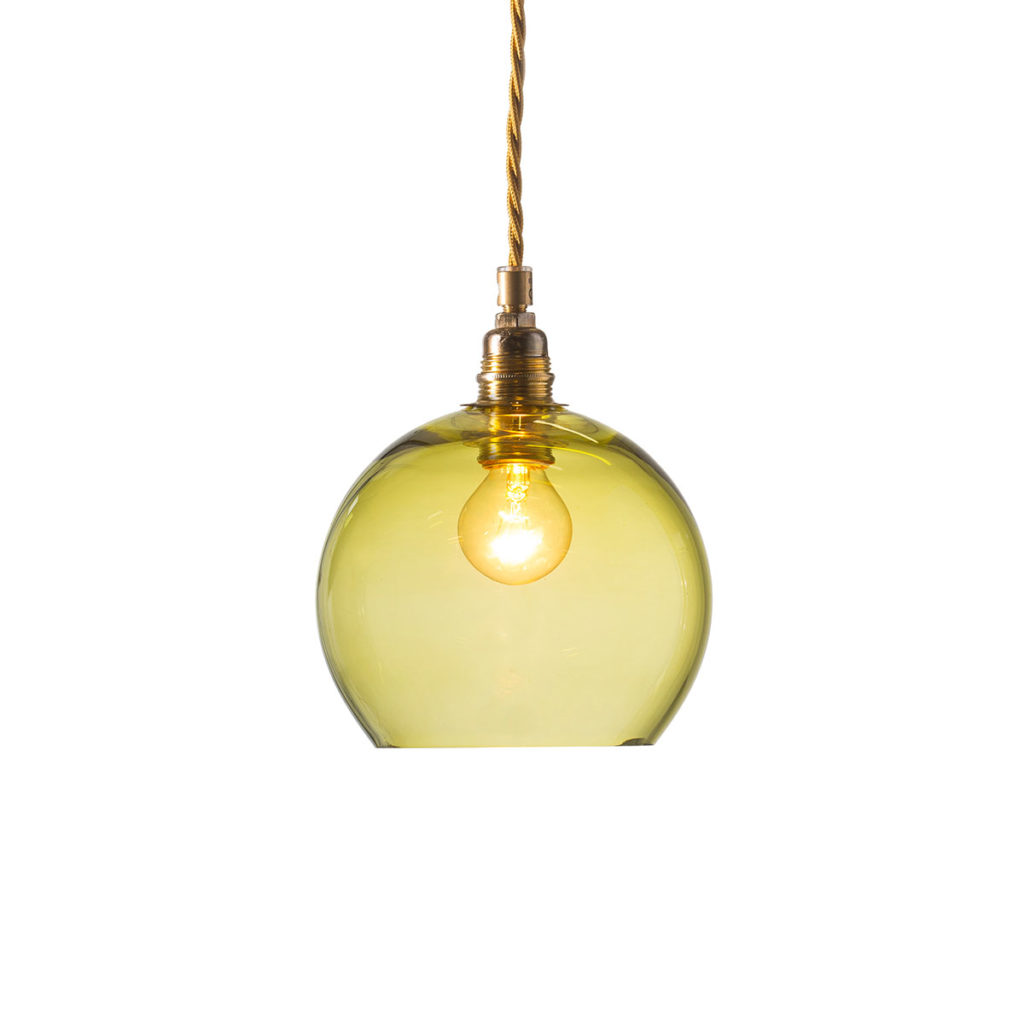 Rowan Pendelleuchte S Ø 15,5 cm, Olive, Gold