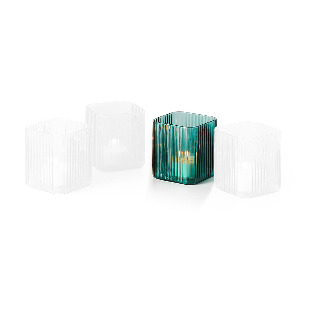 Nouveau Teelichthalter Blau