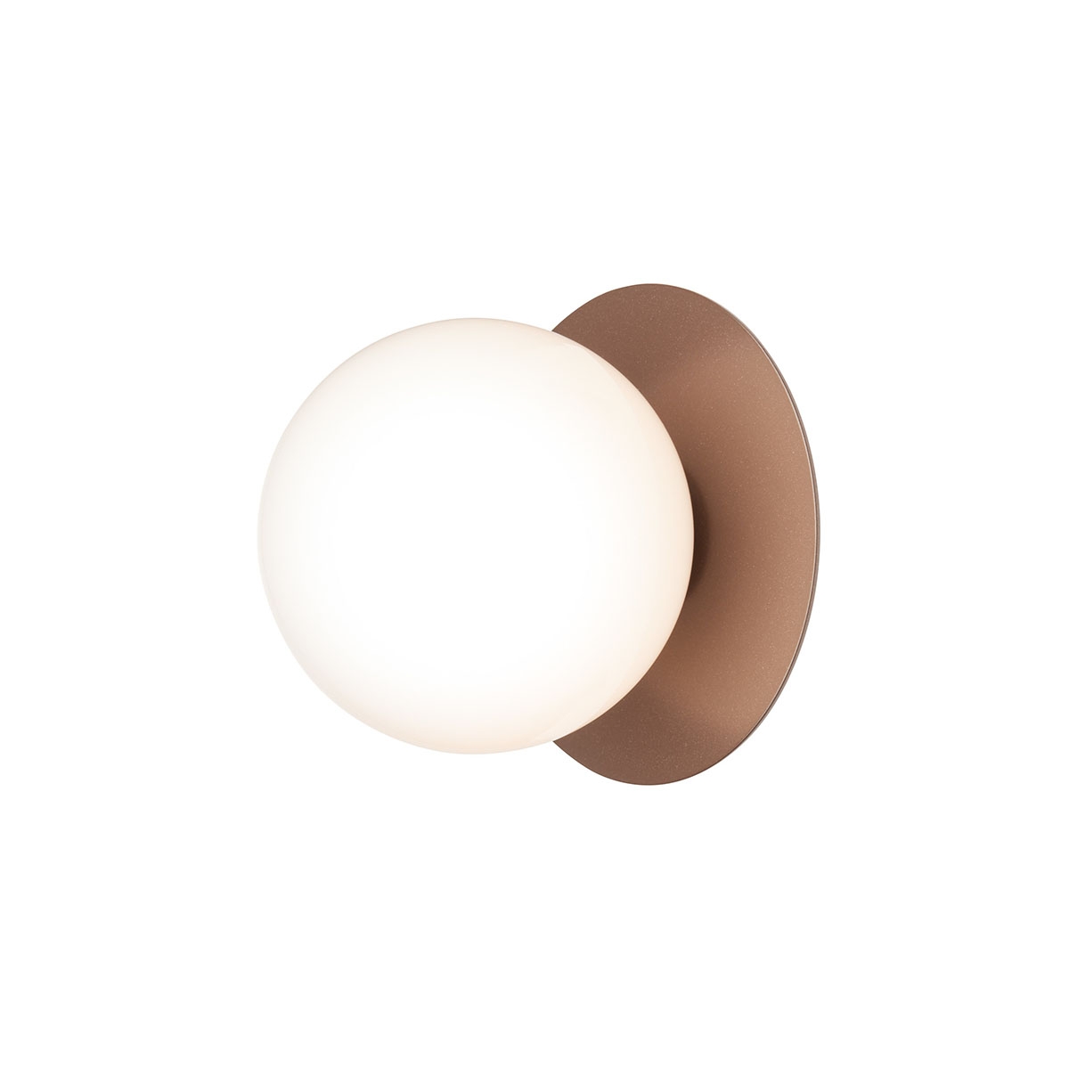 Liila Outdoor Wandleuchte, B: 16,5 cm, H: 16,5 cm, Dunkelbronze, Opalglas