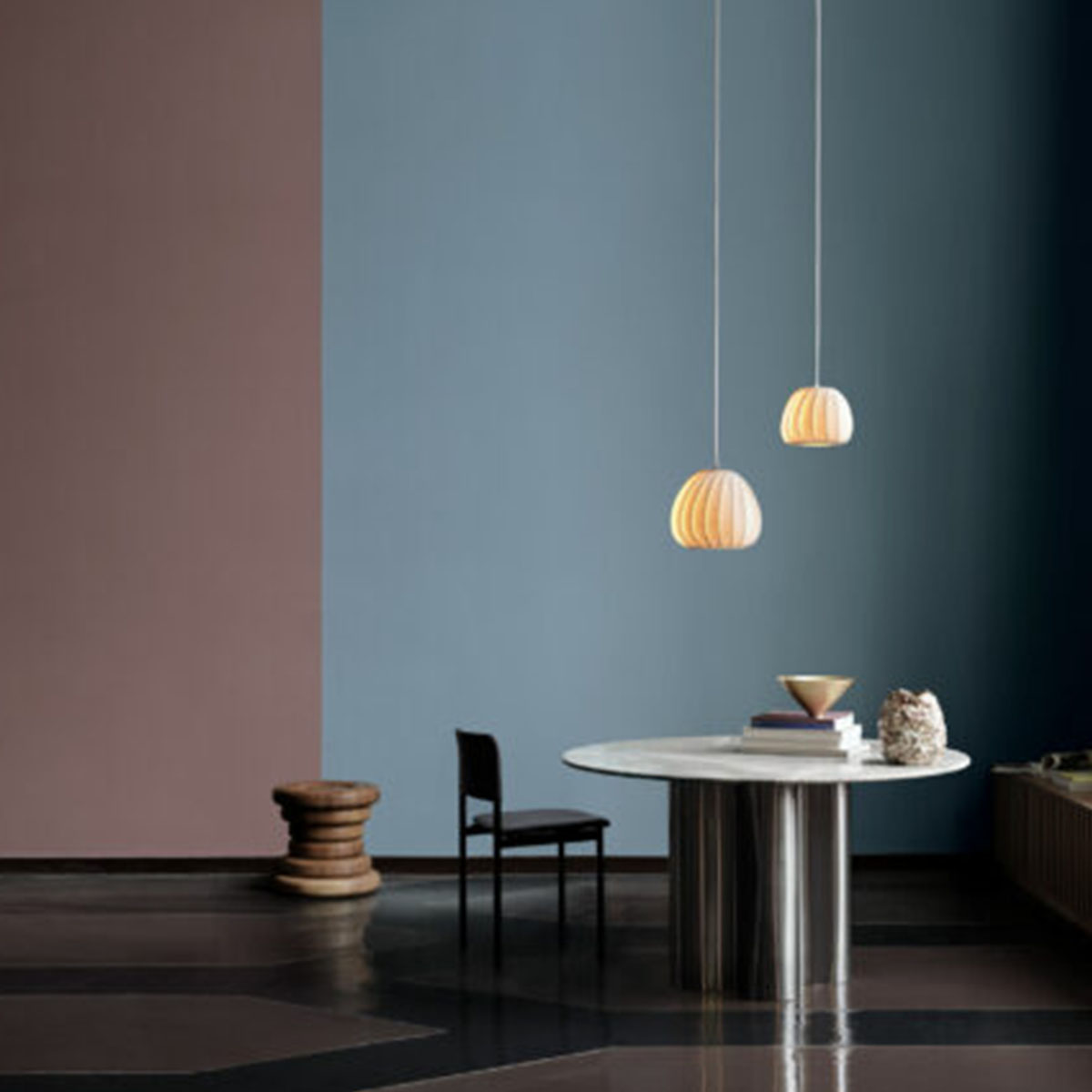 TR12 Pendelleuchte, Birke Natur, Ø 45 cm, H: 35 cm