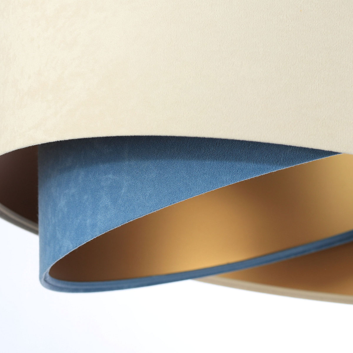 Kinderzimmer Hängeleuchte, Ø: 50 cm, Beige, Blau, Gold