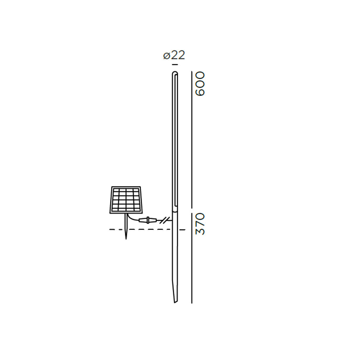 kal solar Erdspießleuchte, H: 60 cm IP44.de kal solar Erdspießleuchte H: 60 cm