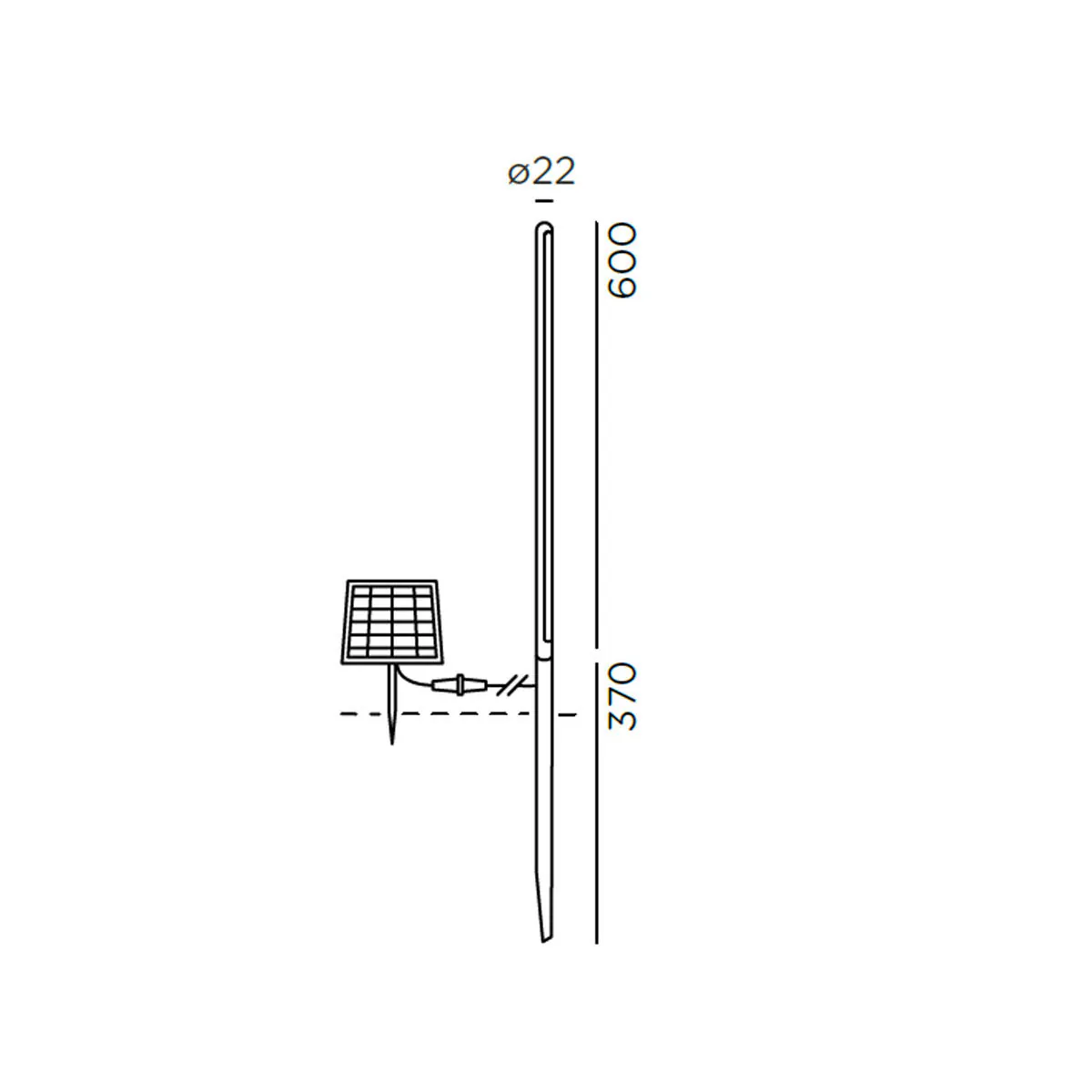 kal solar Erdspießleuchte, H: 60 cm