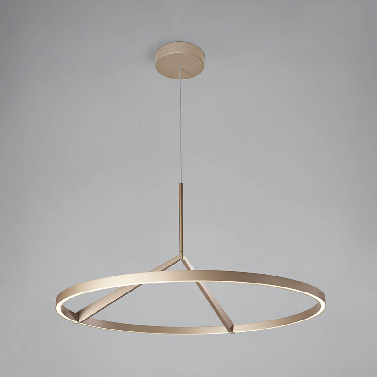 Meridiana Ring Pendelleuchte mit Up-Down Licht, Sand, Ø: 80 cm