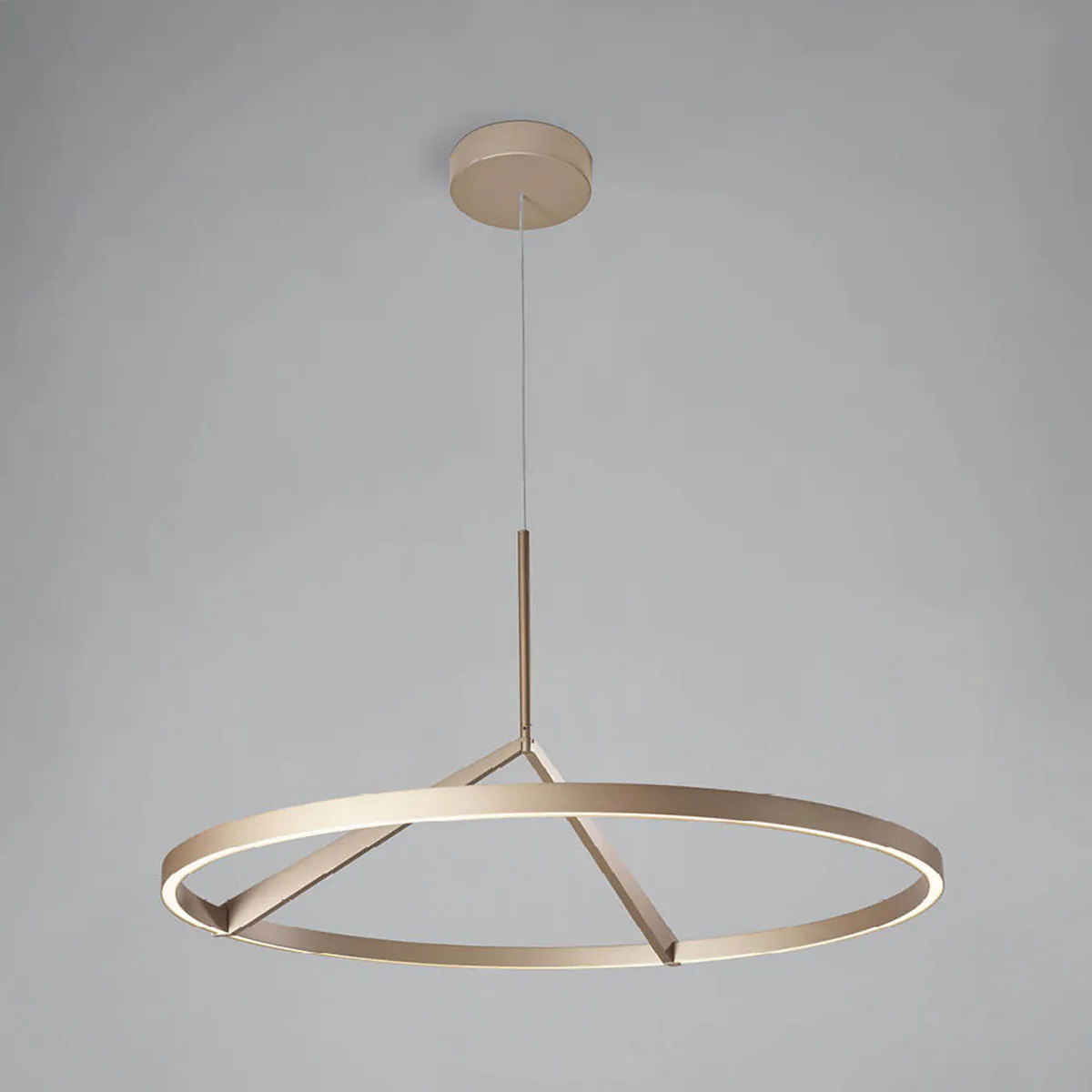 Meridiana Ring Pendelleuchte mit Up-Down Licht, Sand, Ø: 80 cm