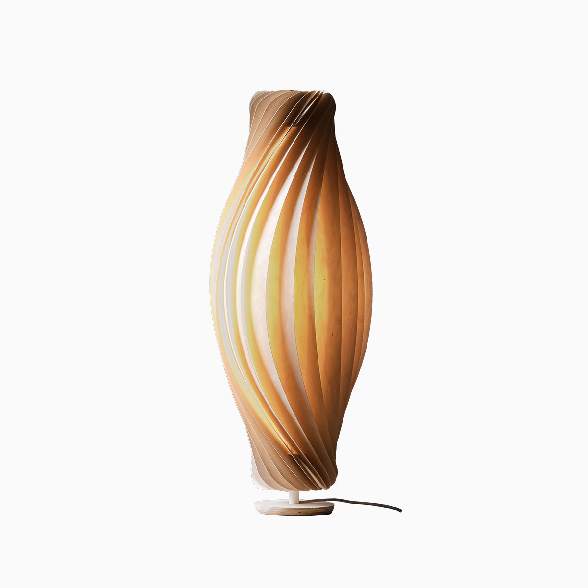 No111 Tischleuchte, Birke Natur, Ø 18 cm, H: 47 cm