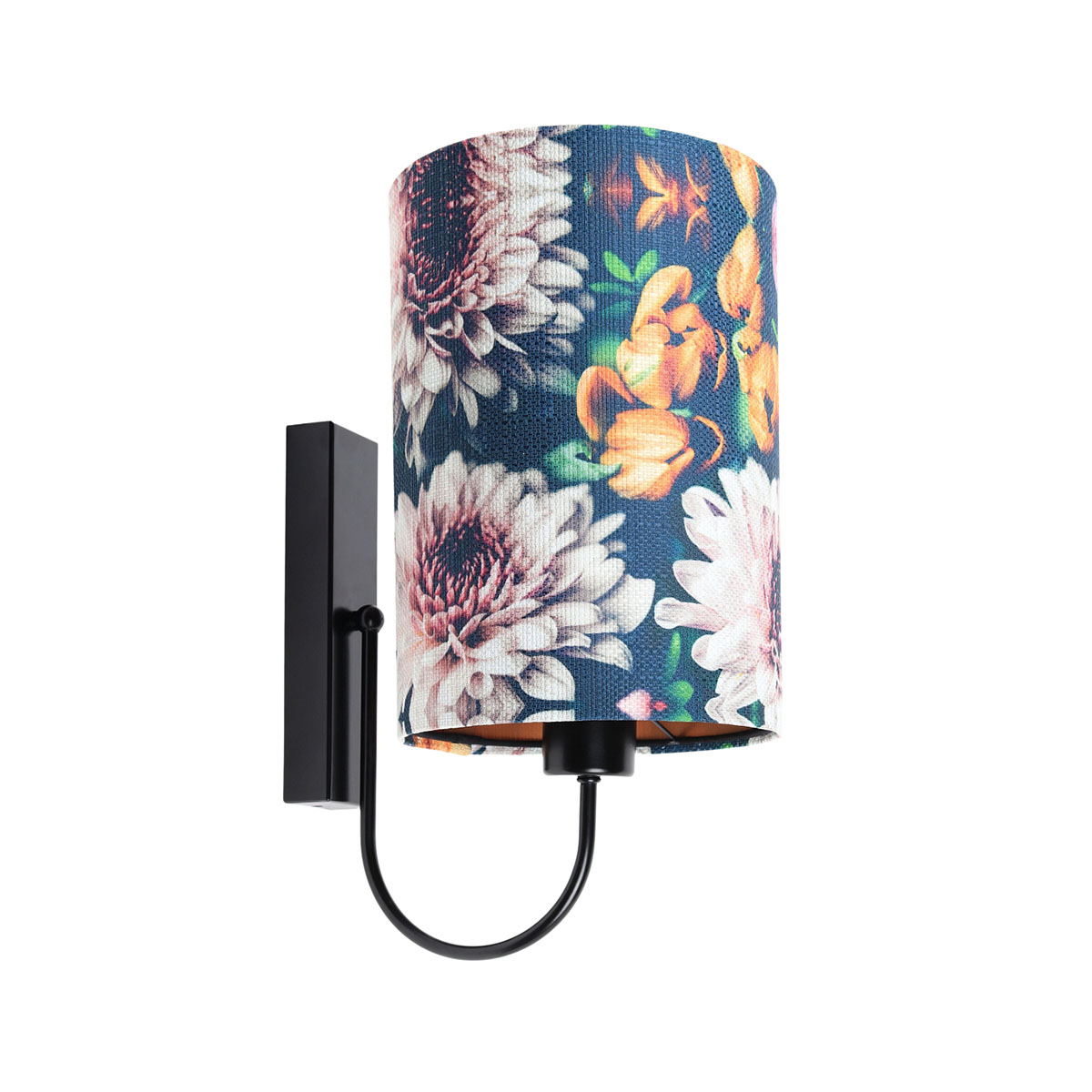 Wandleuchte Portland, Blumenmuster, H: 36 cm