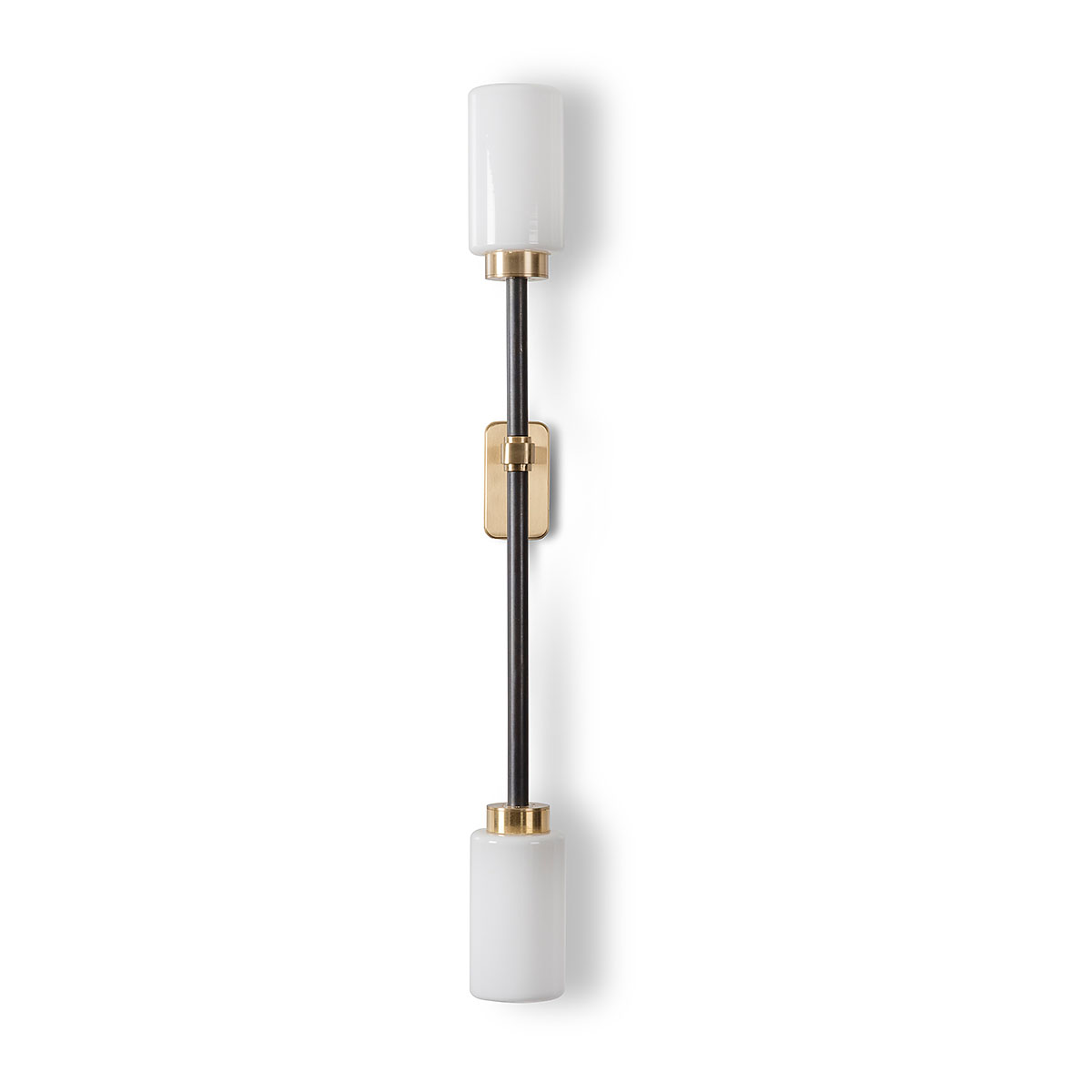 Perfekt für Flur oder Schlafzimmer: Bert Frank Farol Wandlampe, H: 60 cm, 2-flammig, Opalglas aus goldfarbene Oberfläche und Glas – sanftes Licht Perfekt für Flur oder Schlafzimmer: Bert Frank Farol Wandlampe, H: 60 cm, 2-flammig, Opalglas aus goldfarbene Oberfläche und Glas – sanftes Licht