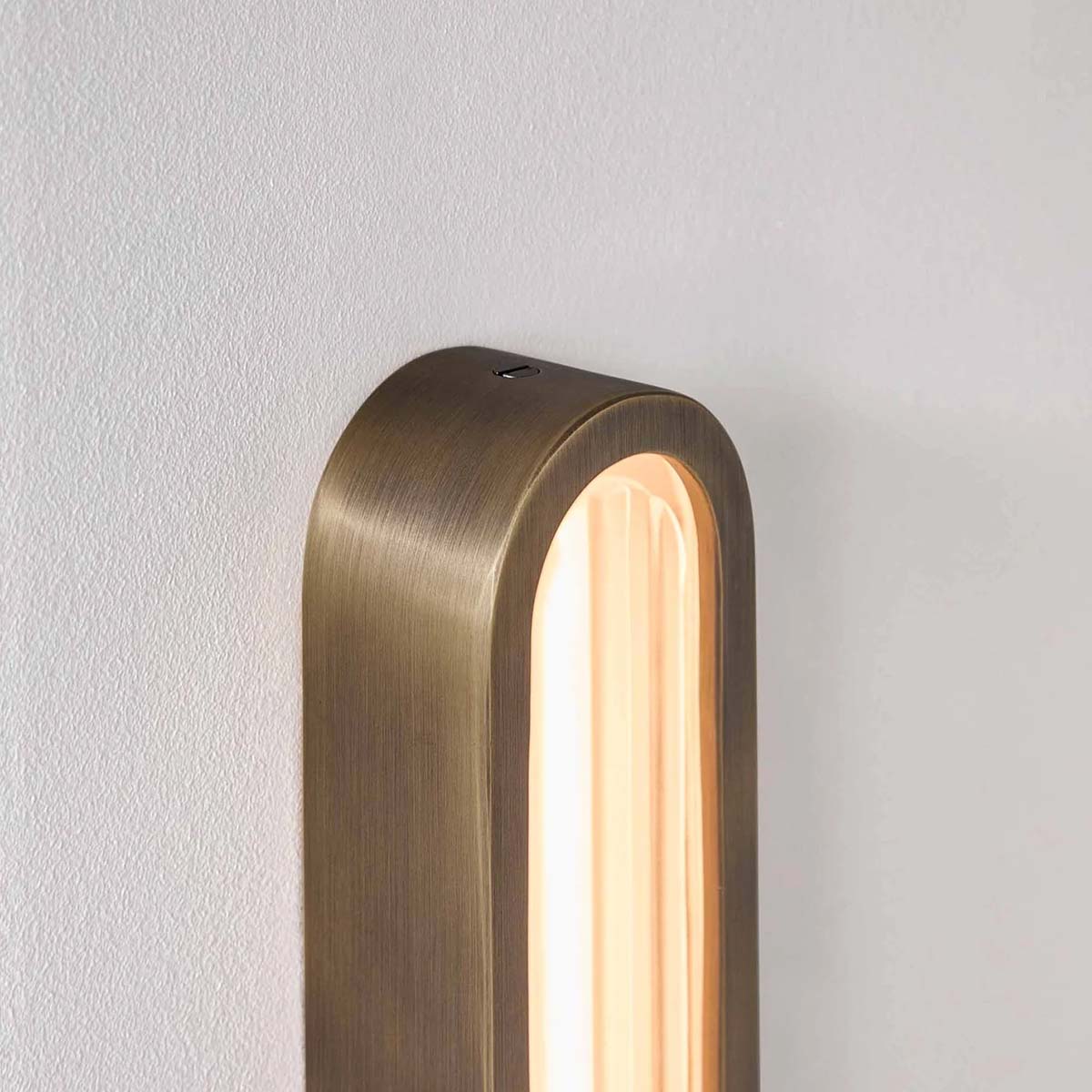 Original BTC AWH Wandleuchte, H: 42,9 cm, B: 8,2 cm Chrom