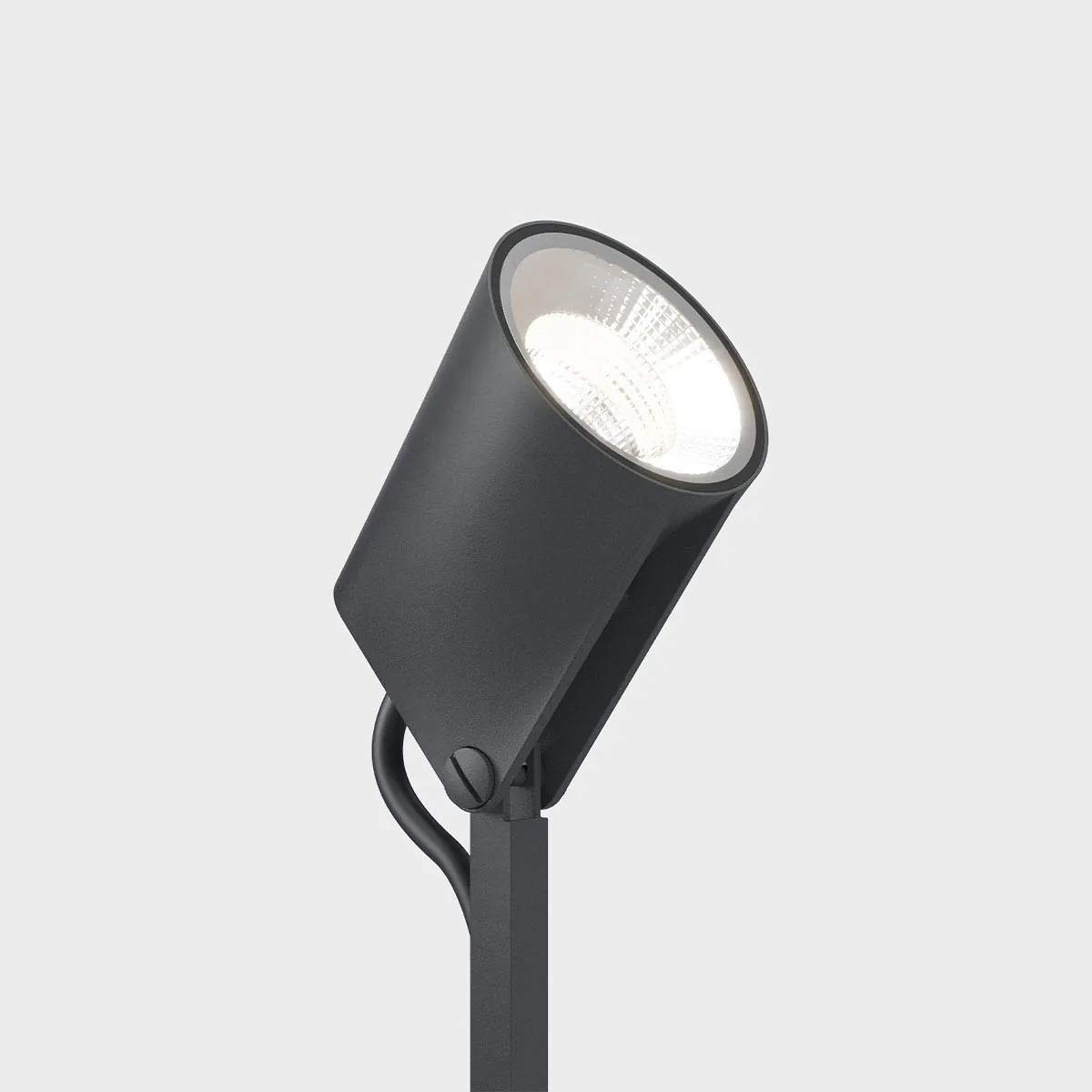 Schmale Erdspießleuchte mit Schuko Stecker für außen in der Farbe anthrazit