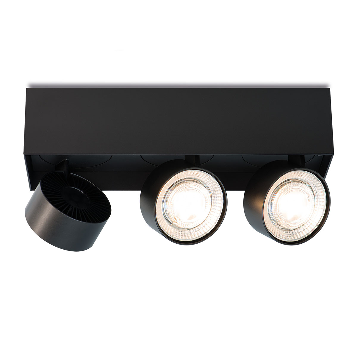 Wittenberg 4.0, wi4-ab-3e-hb Aufbaustrahler, Schwarz matt, Warmweiß 3000K, Flood 38°, Bluetooth