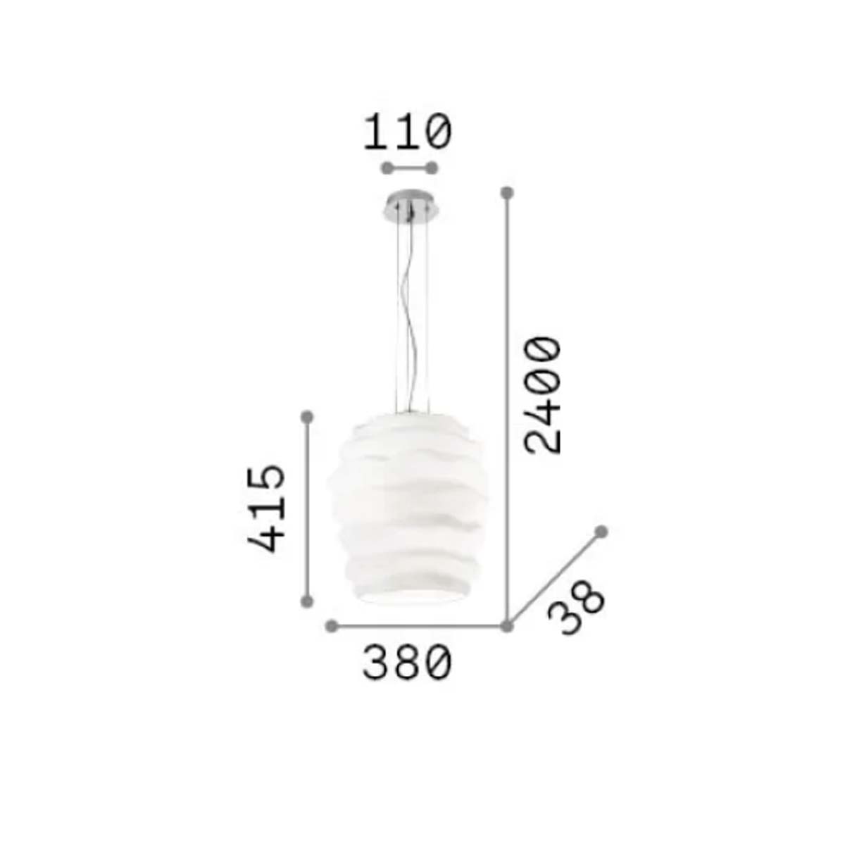 Karma SP1 big Pendelleuchte, H: 41,5 cm