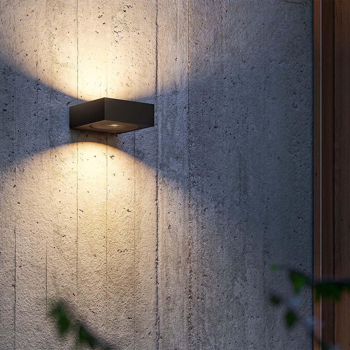 luci down Wandleuchte, H: 5,3 cm, T: 16 cm, Anthrazit luci down Wandleuchte, H: 5,3 cm, T: 16 cm, Deep Black