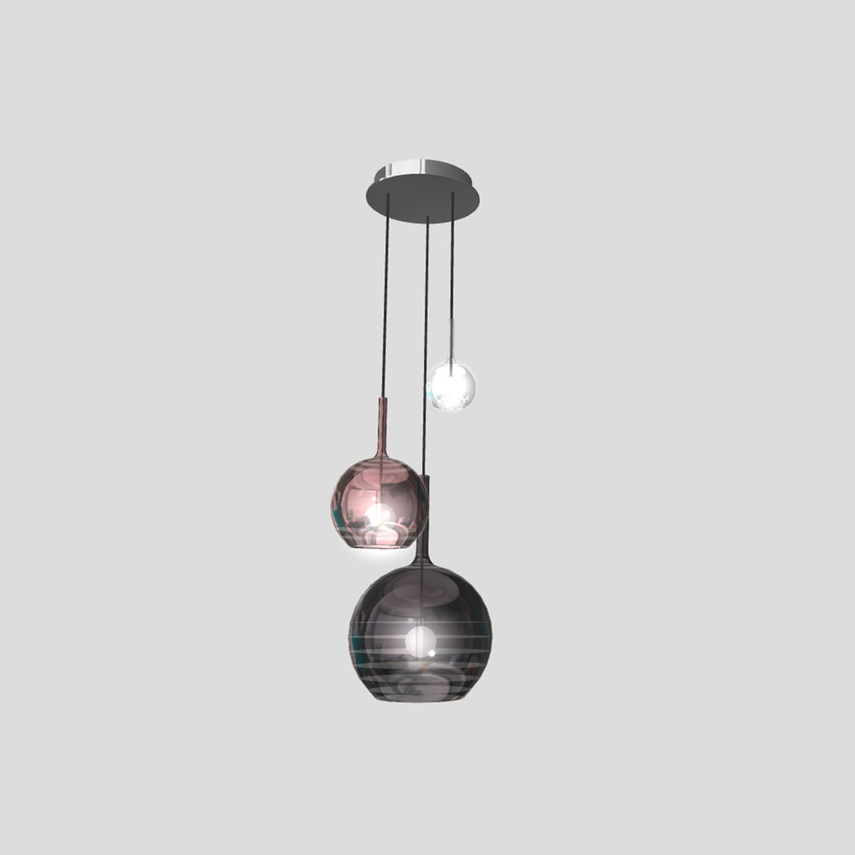 Lampen Baldachin für Glo, Lit, Mom 3-fach, Ø: 30 cm x H: 5 cm, Weiß
