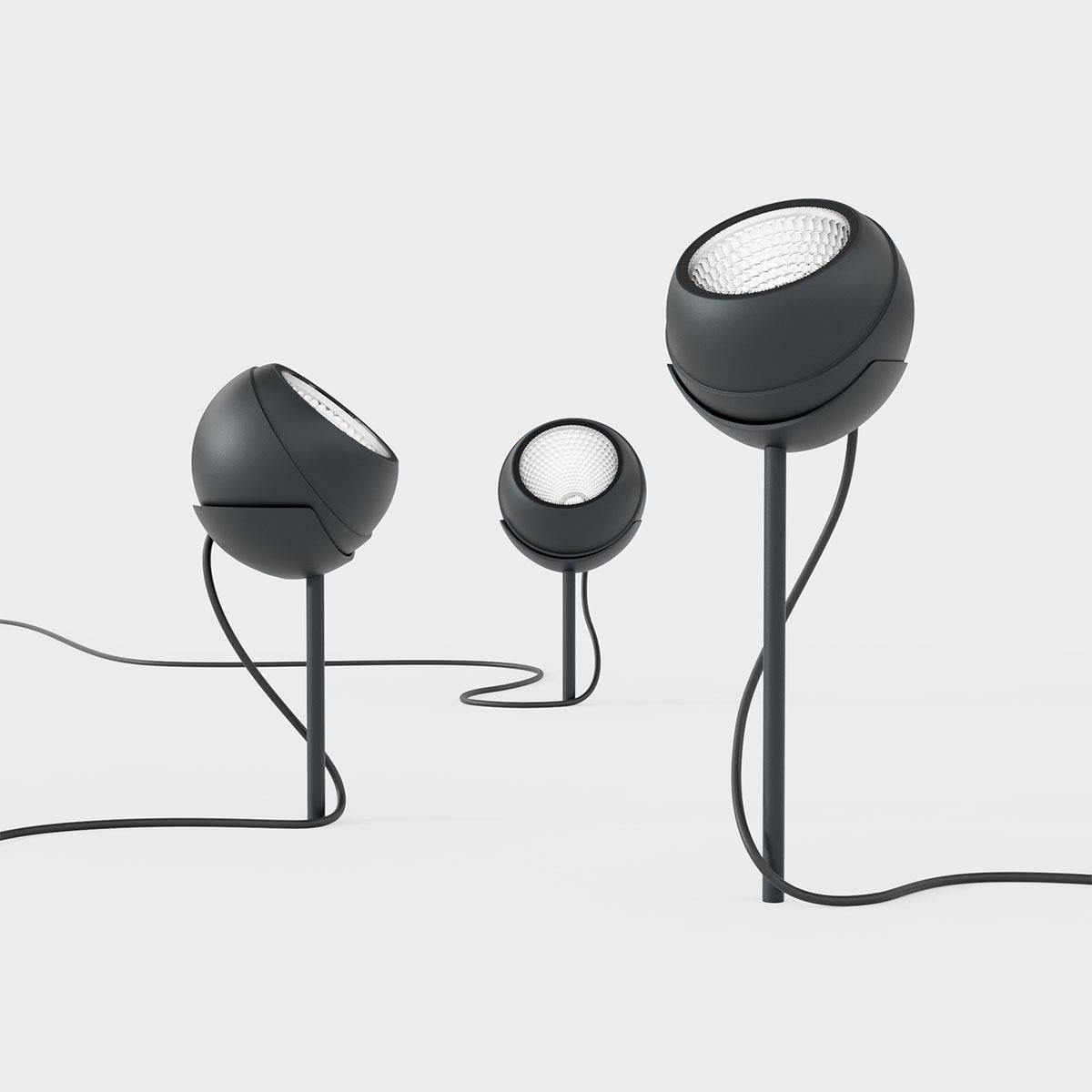 Runde Bodenleuchten für außen mit connect Stecker