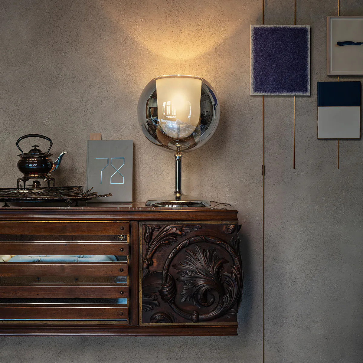 Glo 0811-00 Tischleuchte, Transparent Glas, Ø: 13 cm