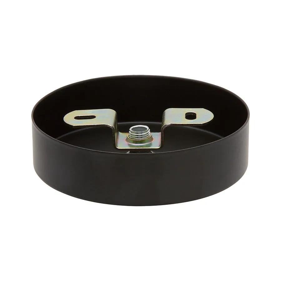 Lampen Baldachin Metall 1-fach Schwarz, Ø: 10 cm x H: 2,5 cm