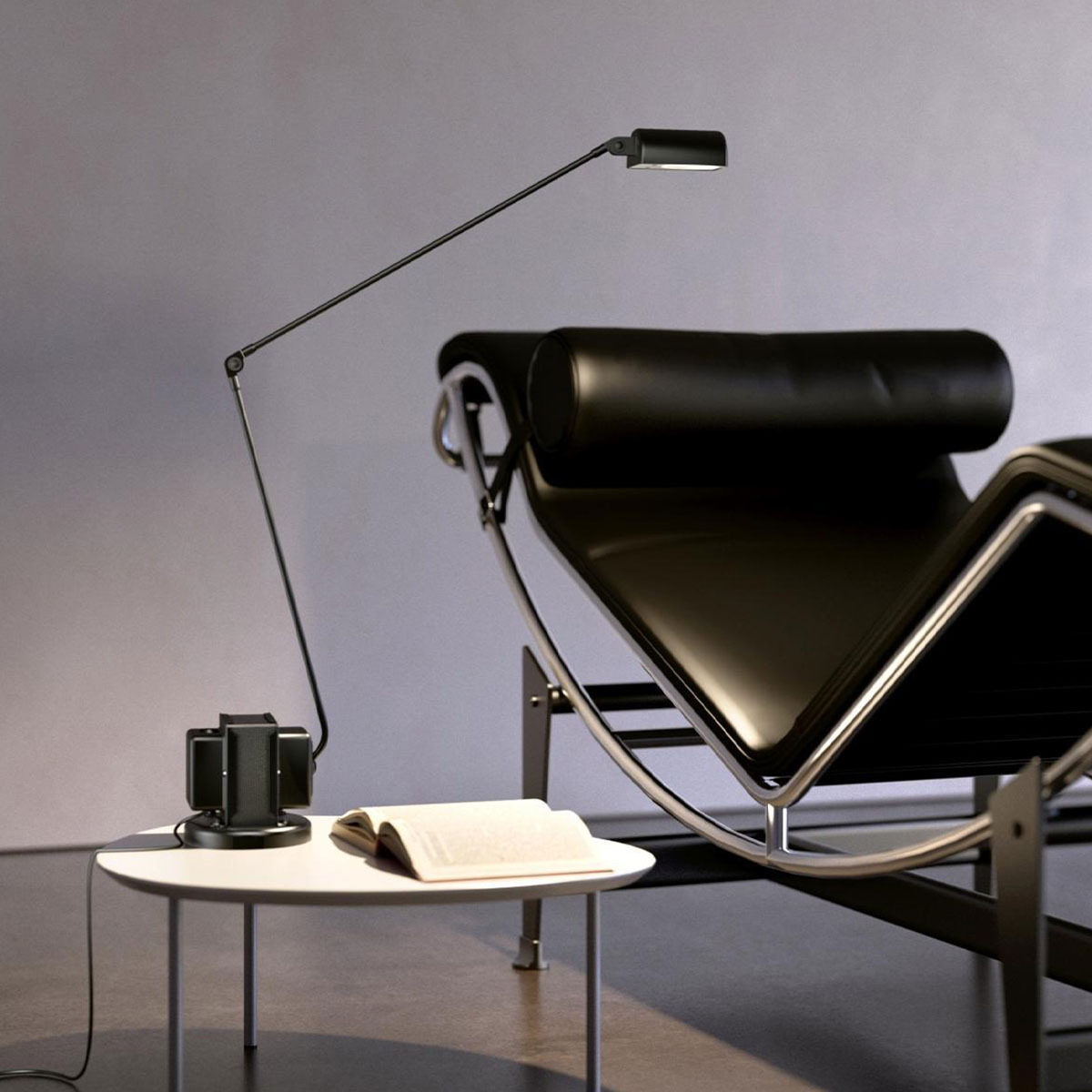 Daphine LED Tischleuchte, H: 45 cm, Schwarz soft, Warmweiß 3000K Daphine LED Tischleuchte, H: 45 cm, Nickel gebürstet, Extra-Warmweiß 2700K