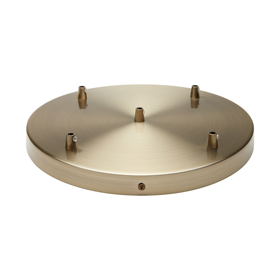 Lampen Baldachin Metall 5-fach Bronze, Ø: 30 cm x H: 2,5 cm