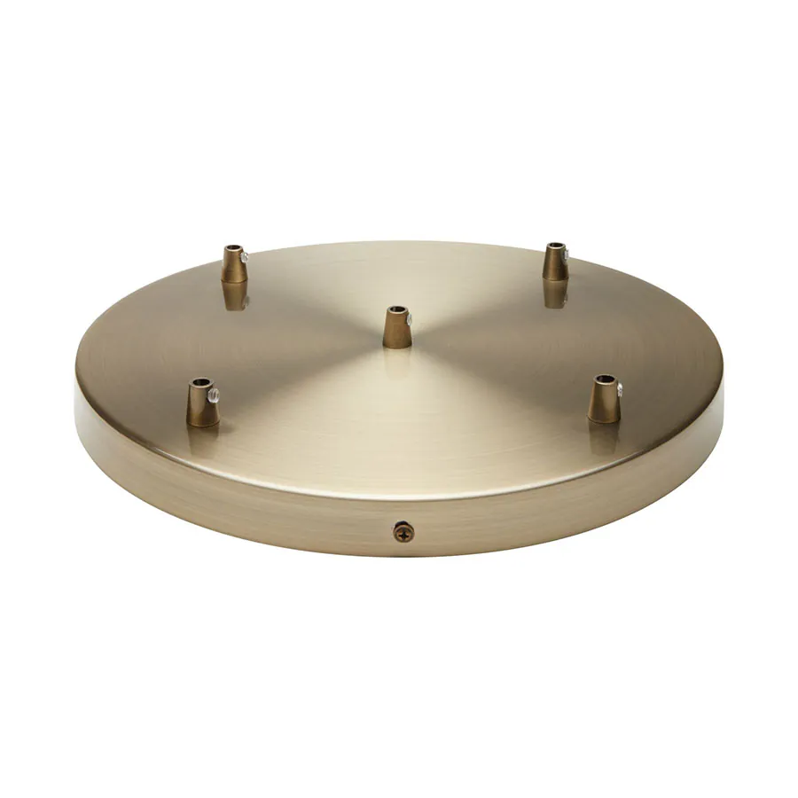 Lampen Baldachin Metall 5-fach Bronze, Ø: 30 cm x H: 2,5 cm