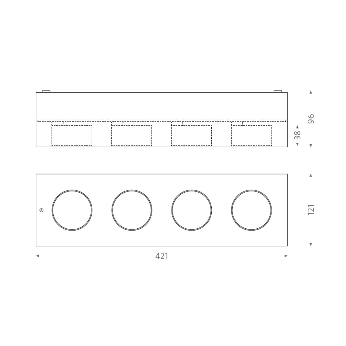 Wittenberg 4.0, wi4-ab-4e-kb Aufbaustrahler, Weiß matt, Extra-Warmweiß 2700K, Spot 12°, Phase Cut Wittenberg 4.0, wi4-ab-4e-kb Aufbaustrahler, Schwarz matt, Warmweiß 3000K, Flood 38°, Bluetooth