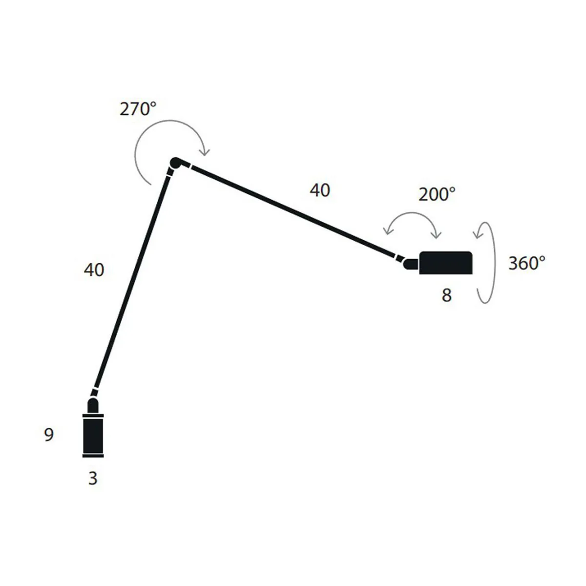 Daphine Cilindro LED Tischleuchte, H: 49 cm, Nickel gebürstet, Extra-Warmweiß 2700K