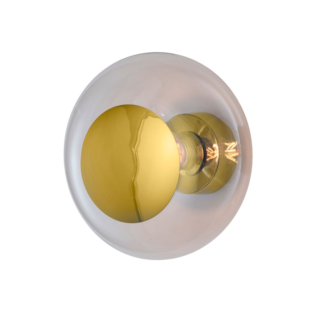 Horizon Wand-/ Deckenleuchte M Ø 29 cm, Clear, Gold