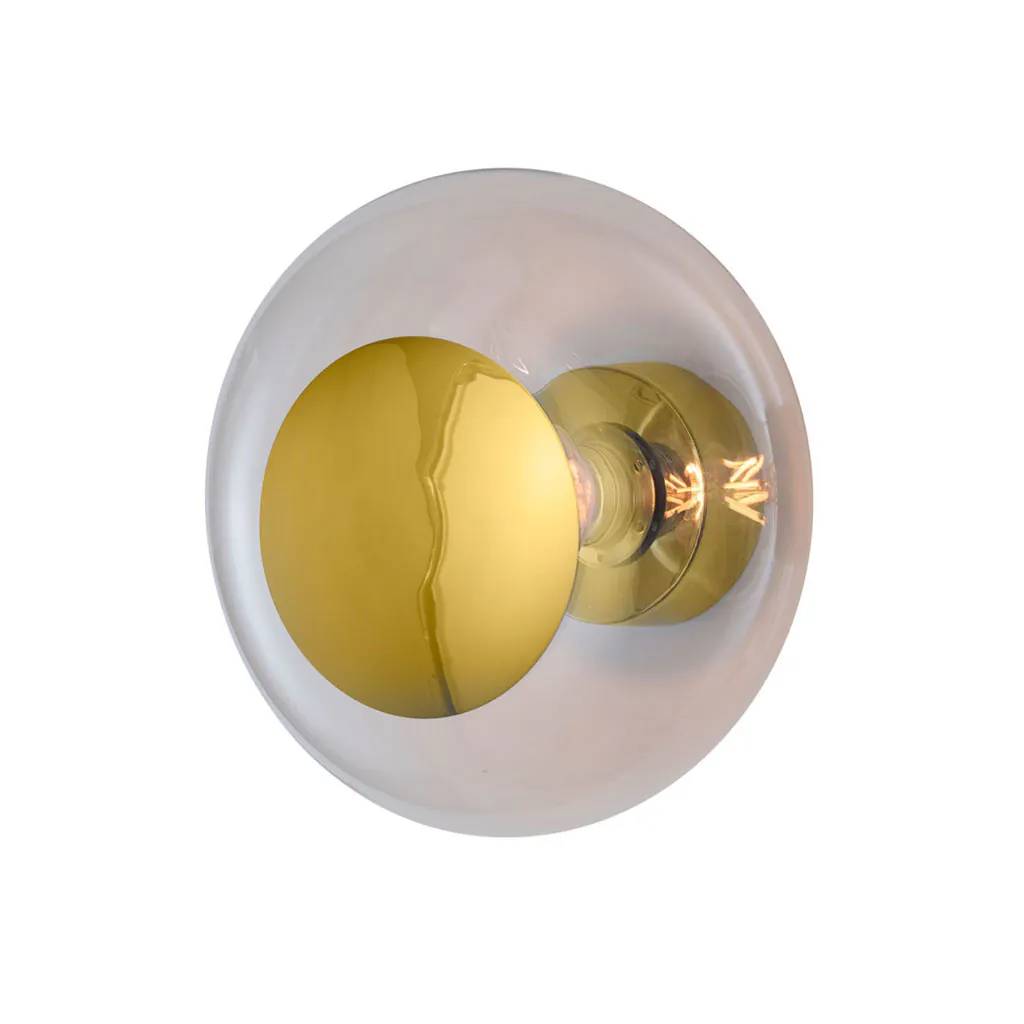 Horizon Wand-/ Deckenleuchte M Ø 29 cm, Clear, Gold