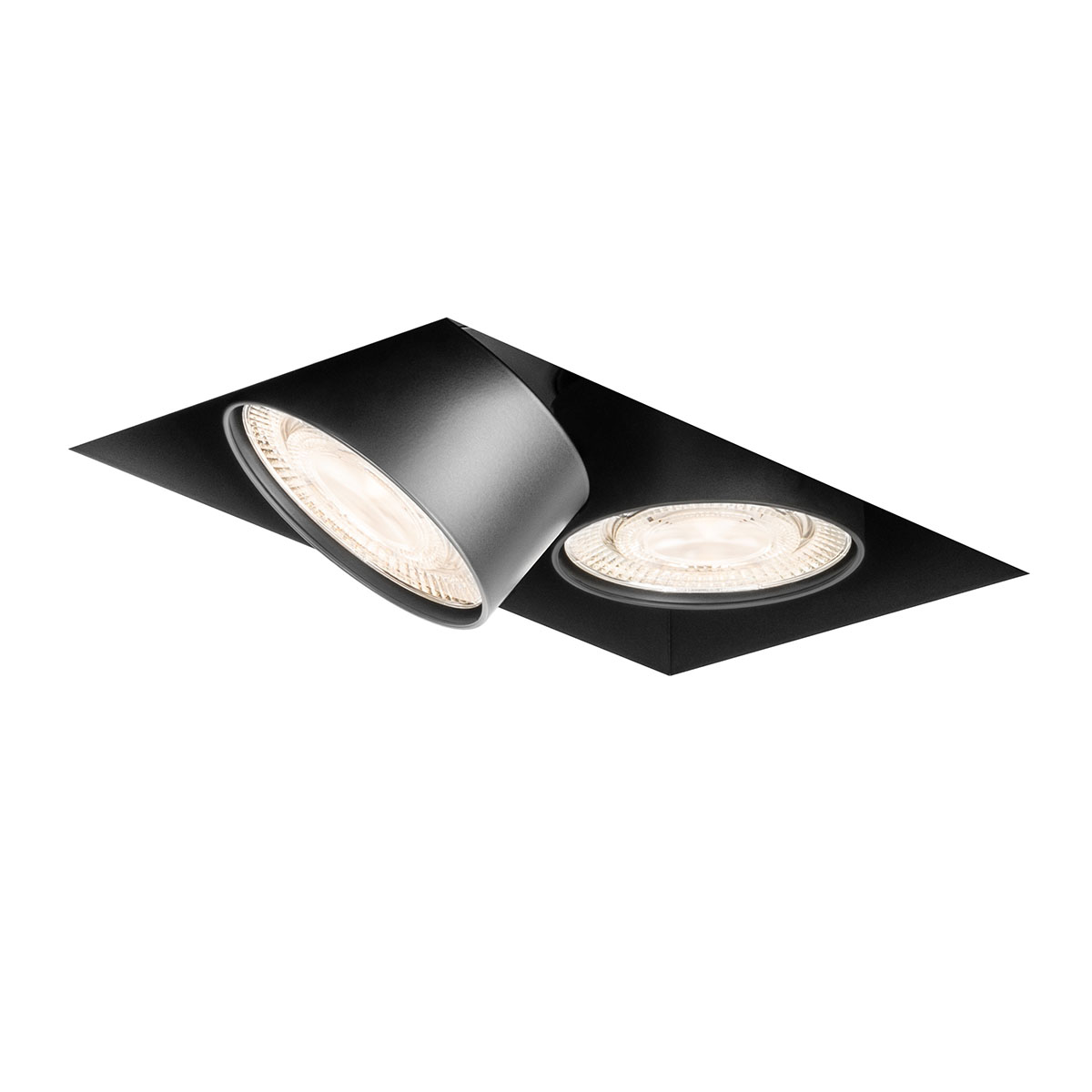 Wittenberg 4.0, wi4-eb-2e-db Einbaustrahler, Schwarz matt, Extra-Warmweiß 2700K, Spot 12° Wittenberg 4.0, wi4-eb-2e-db Einbaustrahler, Schwarz matt, Warmweiß 3000K, Flood 38°