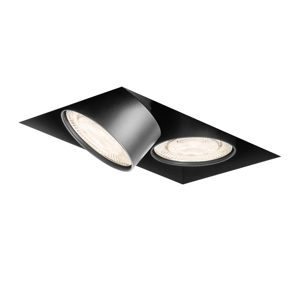 Wittenberg 4.0, wi4-eb-2e-db Einbaustrahler, Schwarz matt, Warmweiß 3000K, Flood 38°