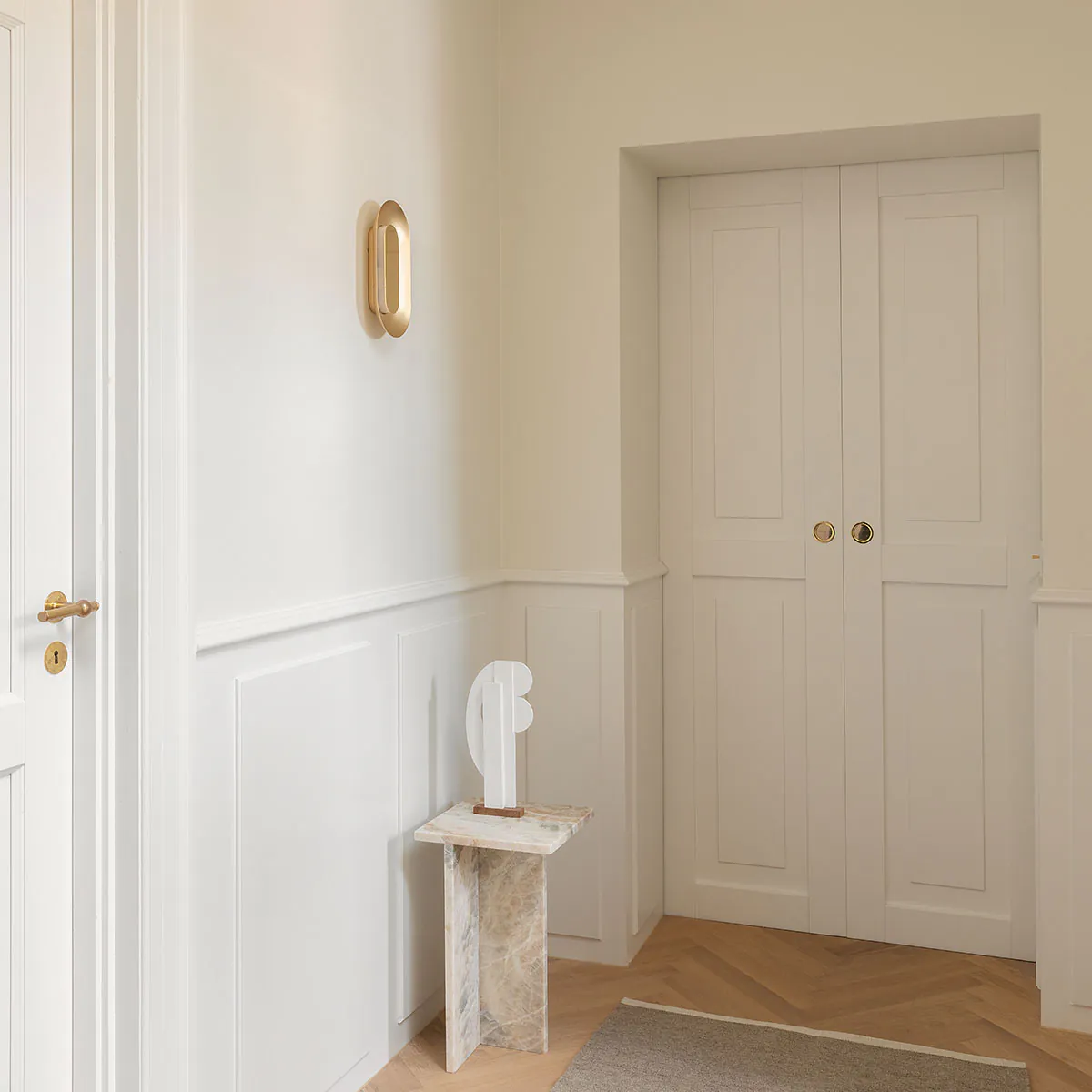 Sasi Small Wandleuchte, H: 29 cm, Silber