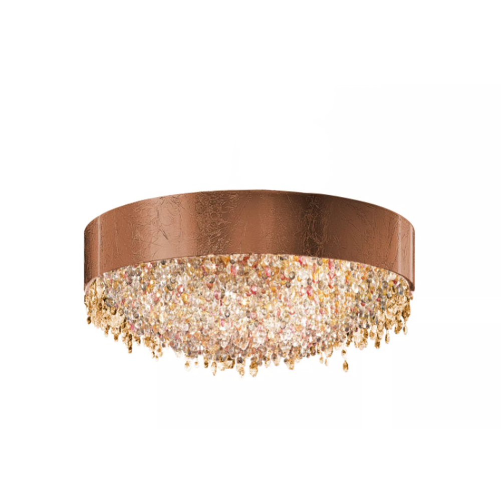 Olà PL6 40 Deckenleuchte, Blattkupfer, Ø: 40 cm, LED-Modul