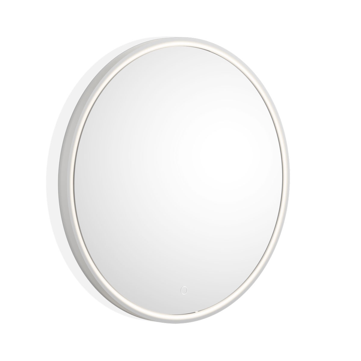 Exklusiver LED-Spiegel für Bad & Gäste-WC – Decor Walther Stone Mirror LED Spiegel mit Beleuchtung Bad, Ø: 70 cm, T: 3,5 cm