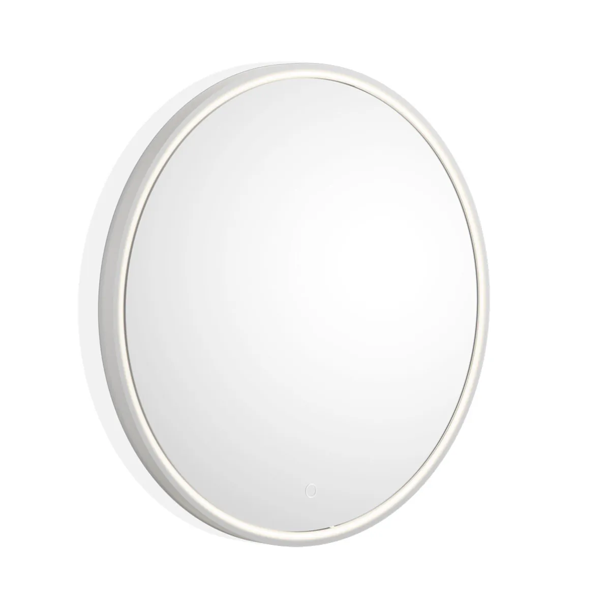 Exklusiver LED-Spiegel für Bad & Gäste-WC – Decor Walther Stone Mirror LED Spiegel mit Beleuchtung Bad, Ø: 70 cm, T: 3,5 cm