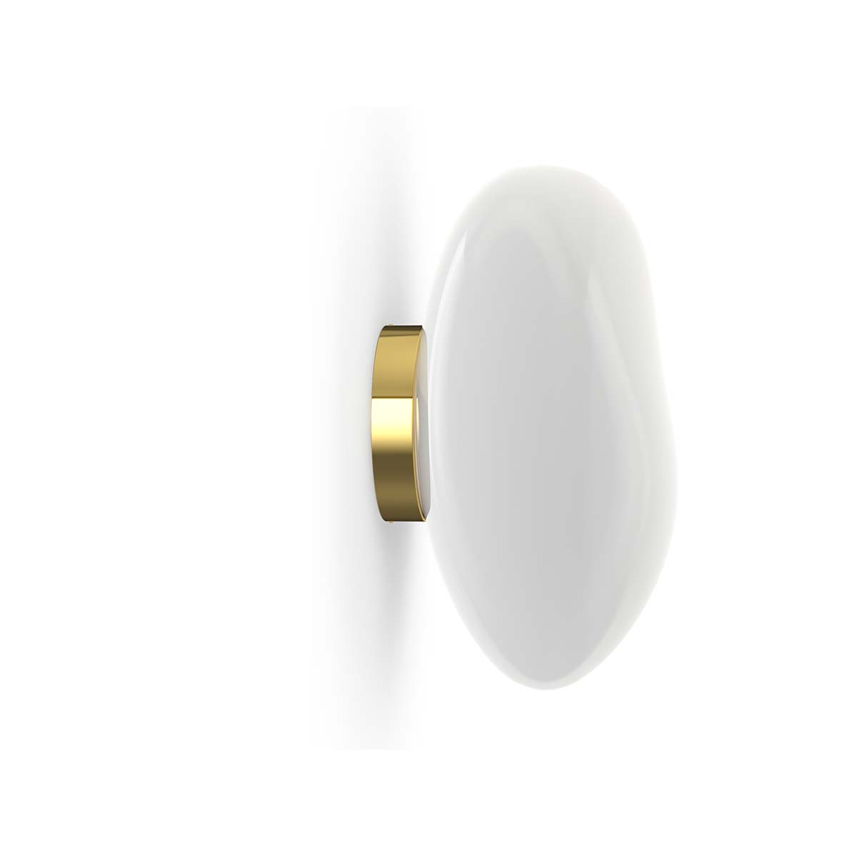 Tom Dixon Melt Surface Mini LED Wandleuchte, Opal, Gold, B: 30 cm, H: 29 cm Tom Dixon Melt Surface Mini LED Wandleuchte, Opal, Gold, B: 30 cm, H: 29 cm