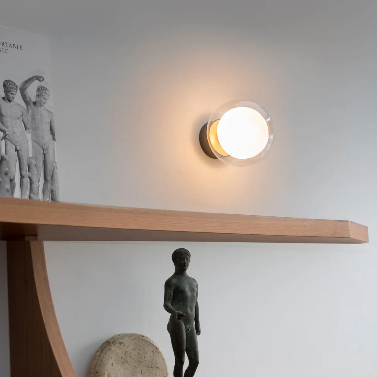 Nabila 552.41 Wand - Deckenleuchte Ø: 12 cm, Schwarz Matt / Messing & Klarglas Nabila 552.41 Wand - Deckenleuchte Ø: 12 cm, Schwarz Matt / Schwarz Chrom & Rauchglas