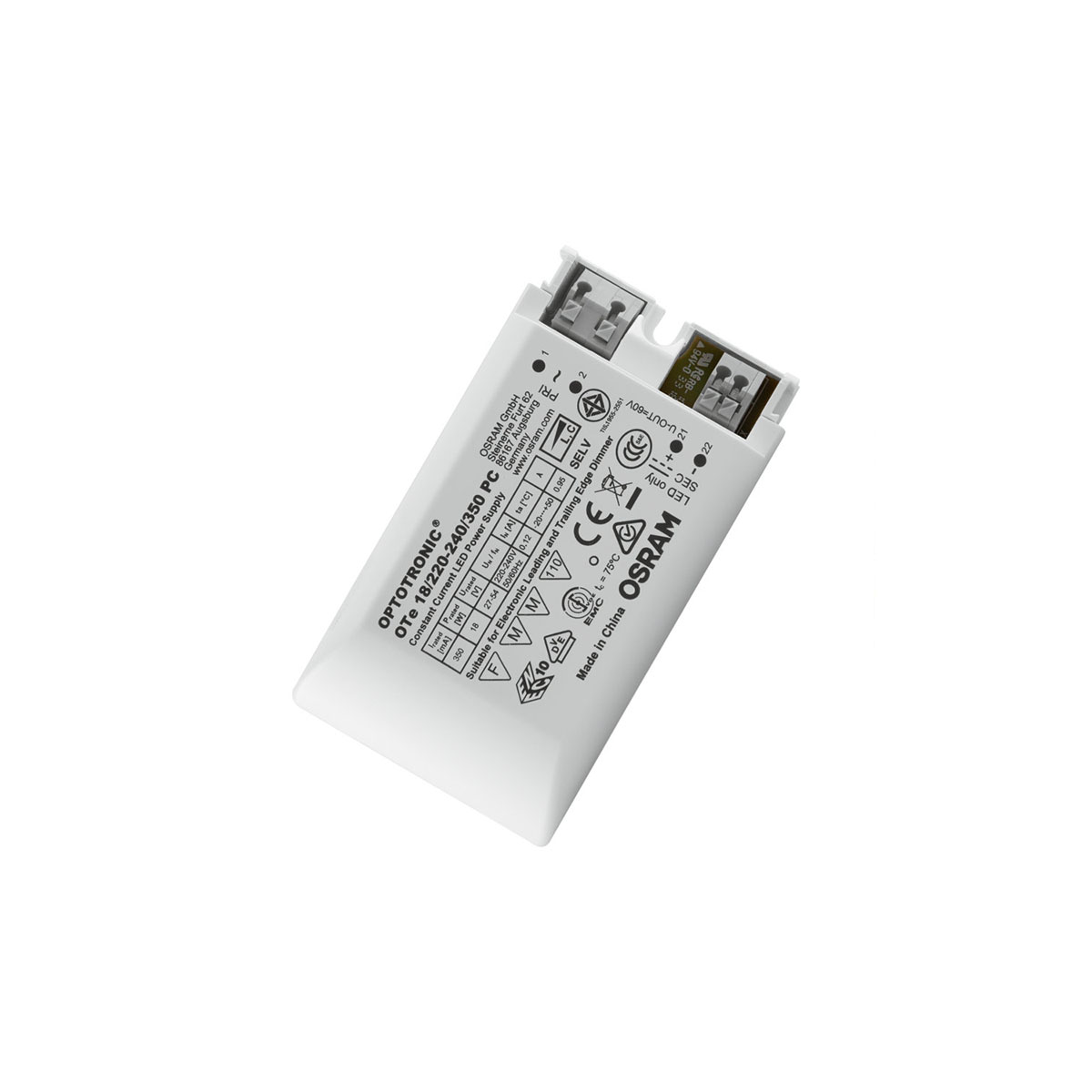 LED-Treiber, OTe 18/220-240/350 PC 18W 350mA, Phasenan-/ abschnitt