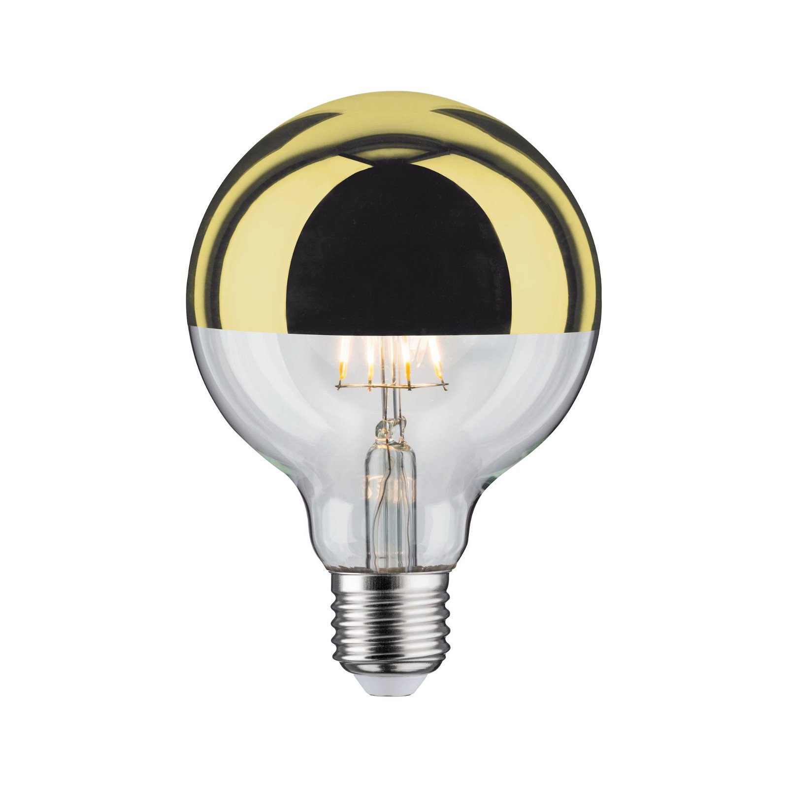 LED Globe Kopfspiegel E27 G95 600lm 6,5W 2700K dimmbar Kopfspiegel Gold LED Globe Kopfspiegel E27 G95 600lm 6,5W 2700K dimmbar Kopfspiegel Gold