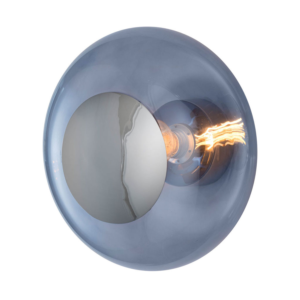 Horizon Wand-/ Deckenleuchte L Ø 36 cm, Deep Blue, Silber