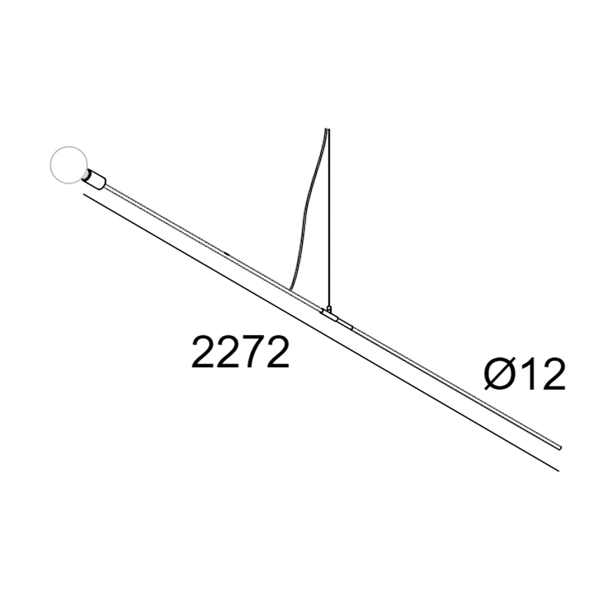 STILL E27 Pendelleuchte, L: 227,2, Ø: 1,2 cm, Raw Weiß