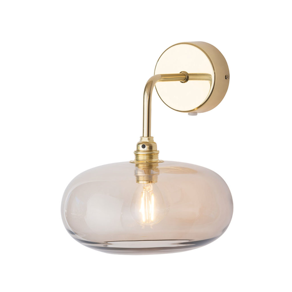Ebb & Flow Horizon Wandleuchte Ø 21 cm Horizon Wandleuchte Ø 21 cm, Chestnut Brown, Gold Chestnut Brown Wandleuchten – exklusive Designerlampe, handgefertigt für Schlafzimmer
