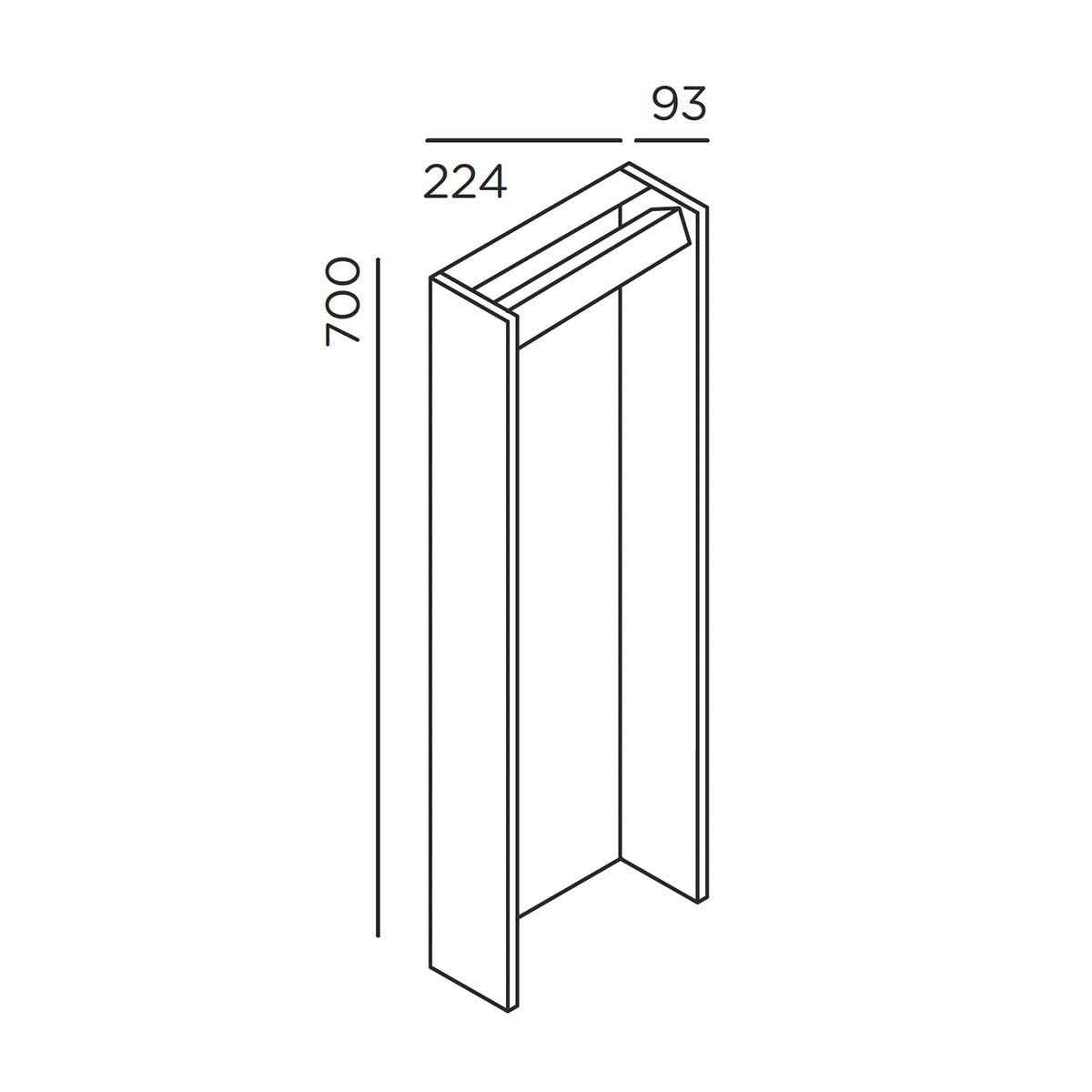 slat Pollerleuchte, Cool Brown H: 70 cm