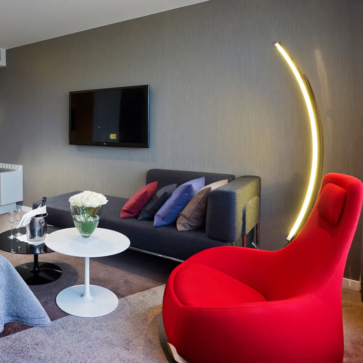 Kyudo Stehleuchte, H: 212 cm, Orange