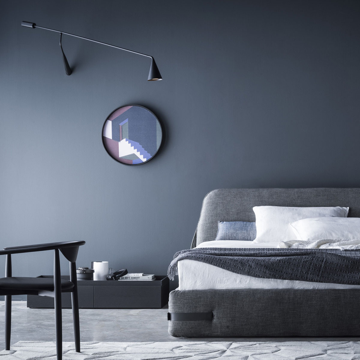 TOOY Gordon 561.49 Wandleuchte Schwarz Matt & Schwarz Chrom