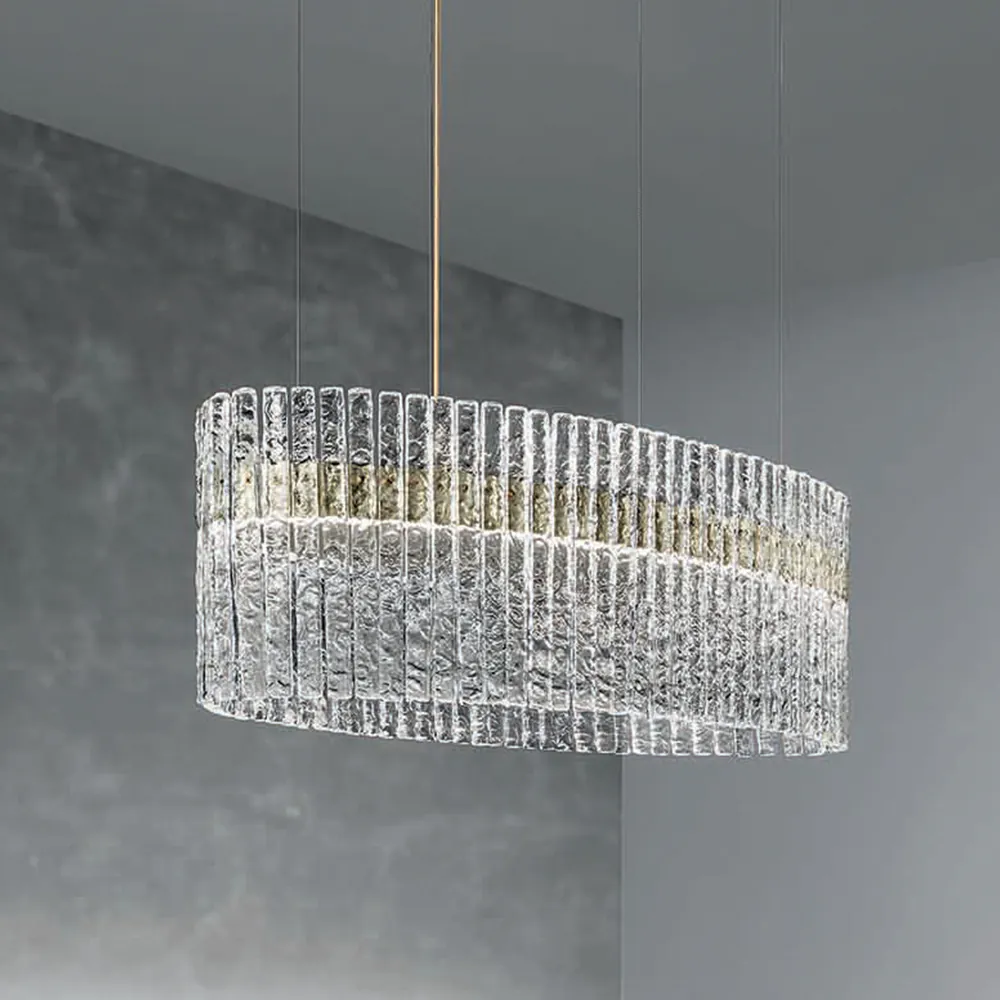 Masiero Vegas S OV120 Pendelleuchte Pendelleuchten - elegantes Designerlicht aus Glas und Metall, Farbe Transparent