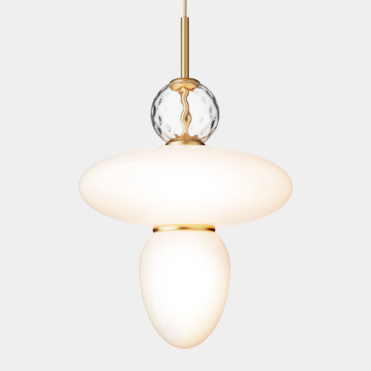 Rizzatto 43 Pendelleuchte, Ø: 40 cm, Messing satiniert