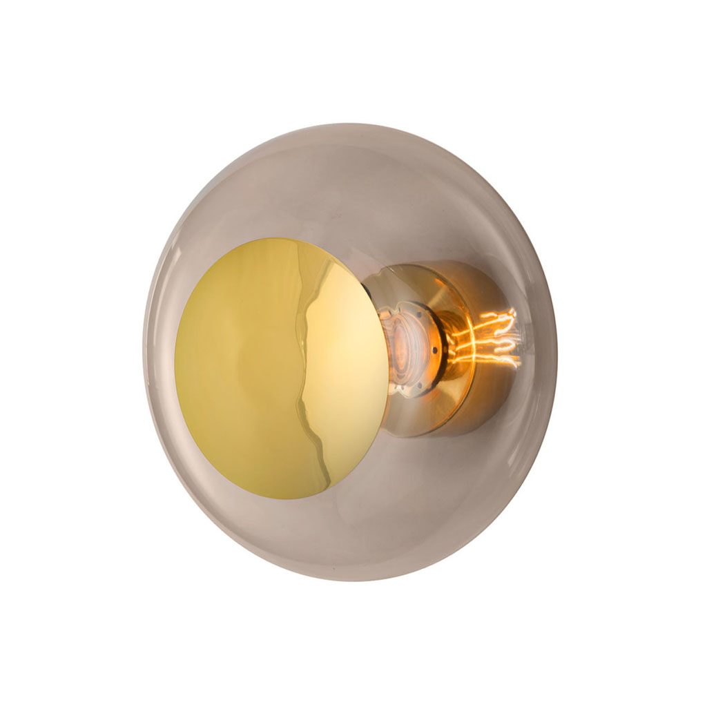 Horizon Wand-/ Deckenleuchte M Ø 29 cm, Chestnut Brown, Gold Horizon Wand-/ Deckenleuchte M Ø 29 cm, Chestnut Brown, Gold