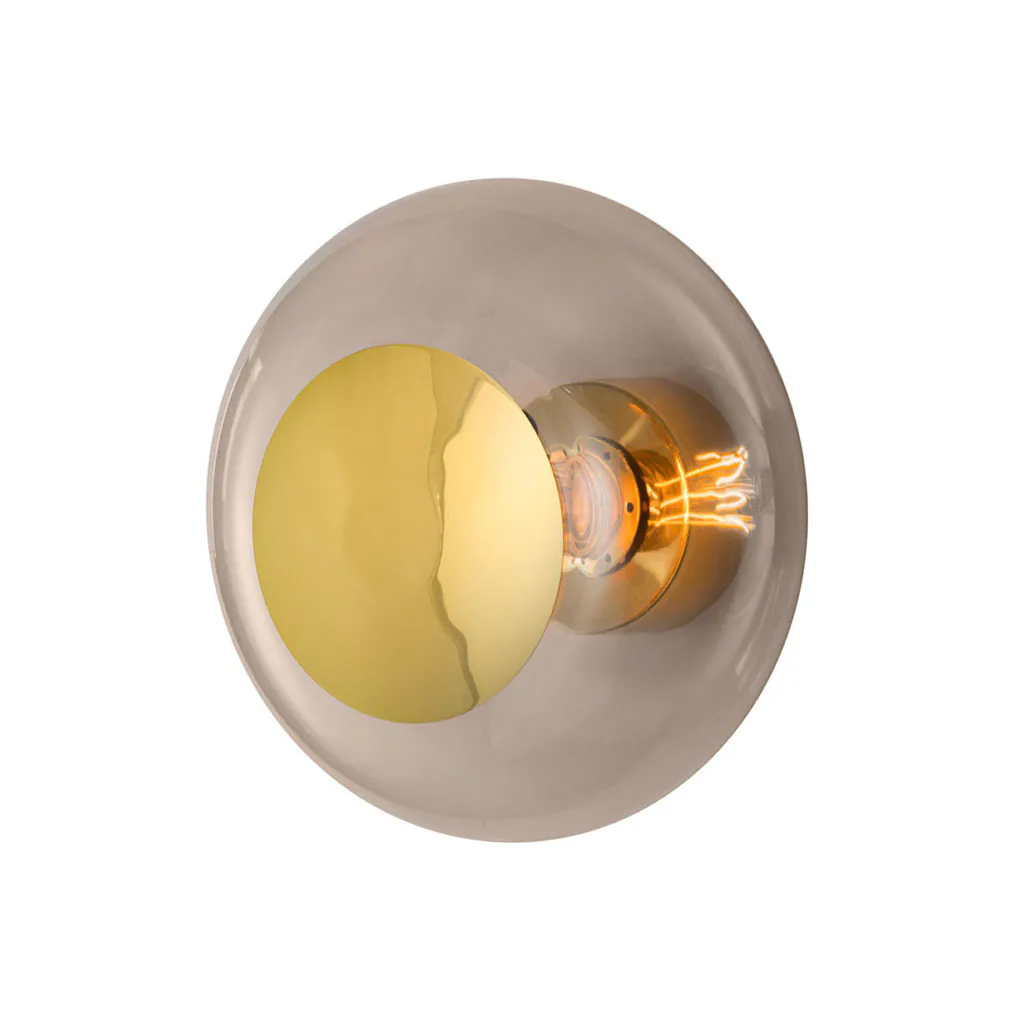 Horizon Wand-/ Deckenleuchte M Ø 29 cm, Chestnut Brown, Gold